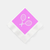Serviette En Papier Raquettes de tennis Partie rose profonde (Coin)