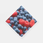Serviette En Papier Raspberries et Blueberries (Coin)