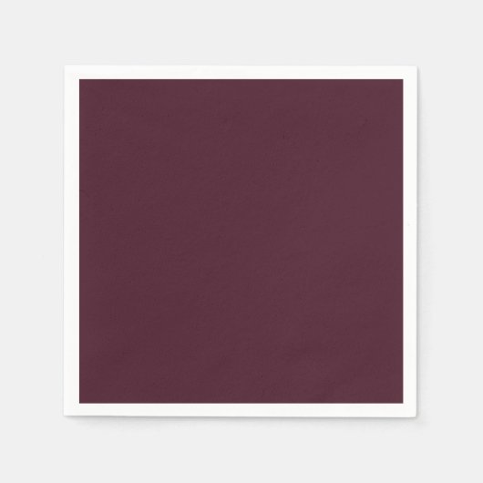Serviette En Papier Raspberry Burgundy, Solid Burgundy  (Devant)