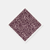 Serviette En Papier Raspberry & Rose Gold Elegant Princesse Mariage (Coin)
