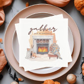 Serviette En Papier Rassemblement d'action d'amitié