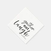 Serviette En Papier Rassembler Manger Rire Personnalisé (Coin)