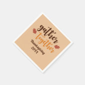 Serviette En Papier Rassemblez les couleurs d'automne de Thanksgiving (Coin)