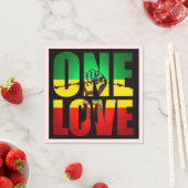 Serviette En Papier Rasta One Love T-Shirt Carte Postale Café Mug (En situation)