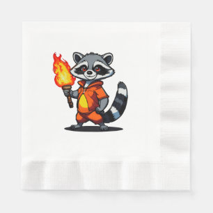 Serviette En Papier Raton laveur avec torche