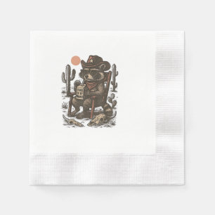 Serviette En Papier Raton laveur cow-boy drôle western