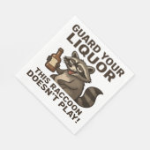 Serviette En Papier Raton laveur ivre (Coin)