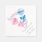 Serviette En Papier Rattles Genre Révéler Baby shower Partie serviette (Devant)