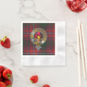 Serviette En Papier Rattray Tartan & Badge (En situation)