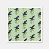 Serviette En Papier Raven with Yellow Rose (Devant)