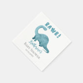 Serviette En Papier Rawer Turquoise Blue Dinosaur Baby shower garçon s (Coin)