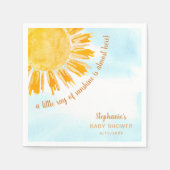 Serviette En Papier Ray of Sunshine Genre Baby shower neutre (Devant)