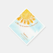 Serviette En Papier Ray of Sunshine Genre Baby shower neutre (Coin)