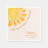 Serviette En Papier Ray of Sunshine Genre Baby shower neutre (Devant)
