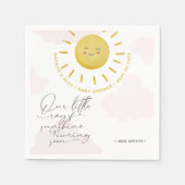 Serviette En Papier Ray of Sunshine Nuages Girl Baby shower (Devant)