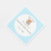 Serviette En Papier Rayé Bleu (Coin)