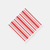 Serviette En Papier Rayé rouge et blanc (Coin)