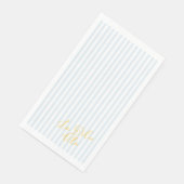 Serviette en papier rayée bleue La Dolce Vita (Coin)