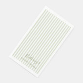 Serviette en papier rayée vert sauge (Coin)