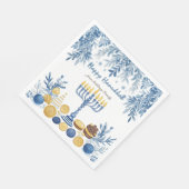 Serviette En Papier Rayon Hanoukka, aquarelle (Coin)