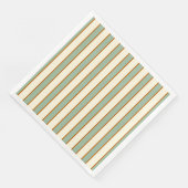 Serviette En Papier Rayure Moderne Rétro Chili Lime (Coin)
