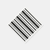 Serviette En Papier Rayure noir et blanc (Coin)