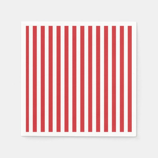 Serviette En Papier Rayure rouge Prépa (Devant)