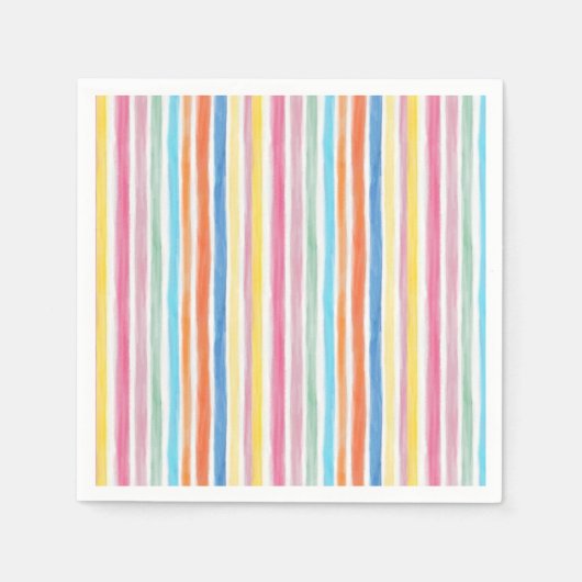 Serviette En Papier Rayures arc-en-ciel (Devant)