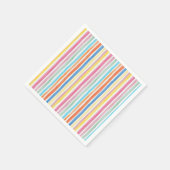 Serviette En Papier Rayures arc-en-ciel (Coin)