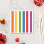 Serviette En Papier Rayures arc-en-ciel (En situation)