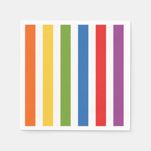 Serviette En Papier Rayures arc-en-ciel (Devant)
