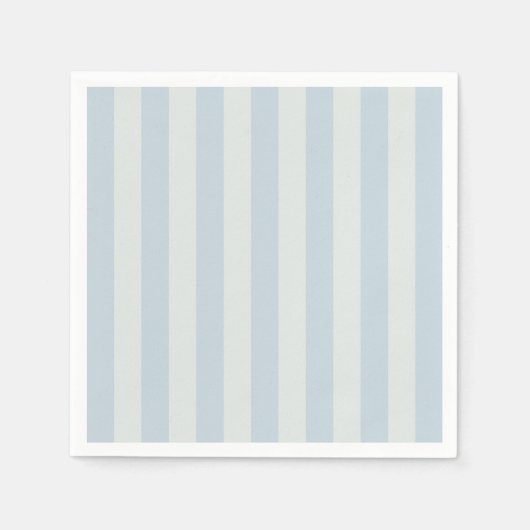 Serviette En Papier Rayures bleu clair (Devant)