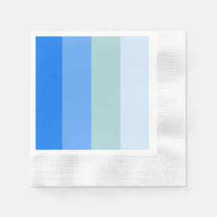 Serviette En Papier Rayures Bleues Maritime
