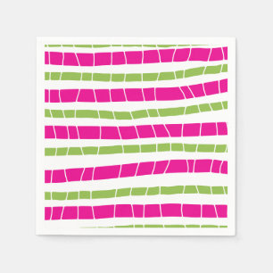 Serviette En Papier Rayures brisées abstraites