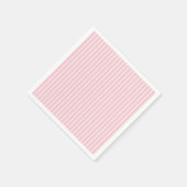 Serviette En Papier Rayures Classiques Blanc - Rose (Coin)