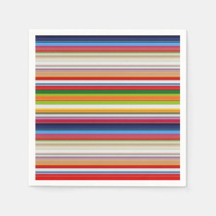 Serviette En Papier Rayures colorées chaudes