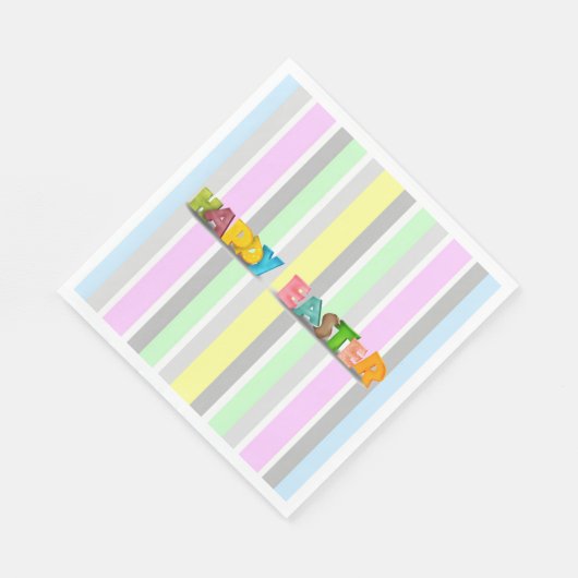Serviette En Papier Rayures de Pâques (Coin)