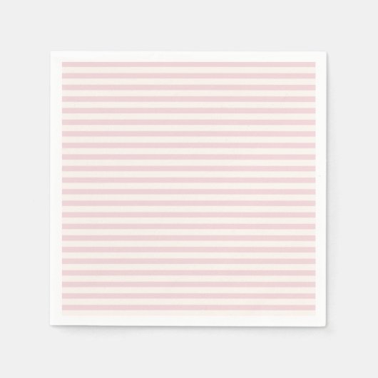 Serviette En Papier Rayures de printemps | Douce rose ll (Devant)