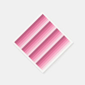 Serviette En Papier Rayures d'ombre rose (Coin)