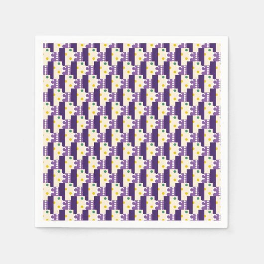 Serviette En Papier Rayures et points (Devant)