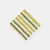 Serviette En Papier Rayures et points tropicaux (Coin)