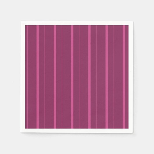 Serviette En Papier Rayures framboise foncé (Devant)
