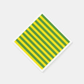 Serviette En Papier Rayures jaune et verte (Coin)