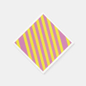 Serviette En Papier Rayures Jaune Rose (Coin)