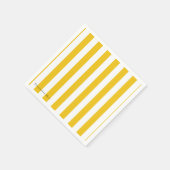 Serviette En Papier Rayures Jaunes et Blanches Modernes Gratuits Perso (Coin)