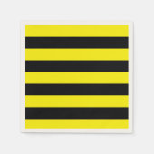 Serviette En Papier Rayures jaunes et noires (Devant)