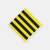 Serviette En Papier Rayures jaunes et noires (Coin)