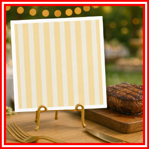 Serviette En Papier Rayures Jaunes La Dolce Vita Citrons Italien UNI