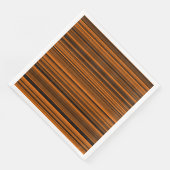 Serviette En Papier Rayures Marron Noir Orange (Coin)