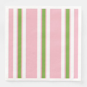 SERVIETTE EN PAPIER RAYURES MODERNES CHICS DU COOL GREEN/WHITE SUR LE